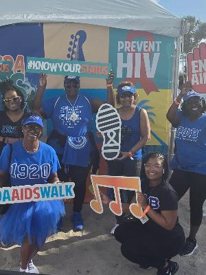 2025 Delta Eta Zeta Team at the Fort Lauderdale Beach Florida AIDS Walk